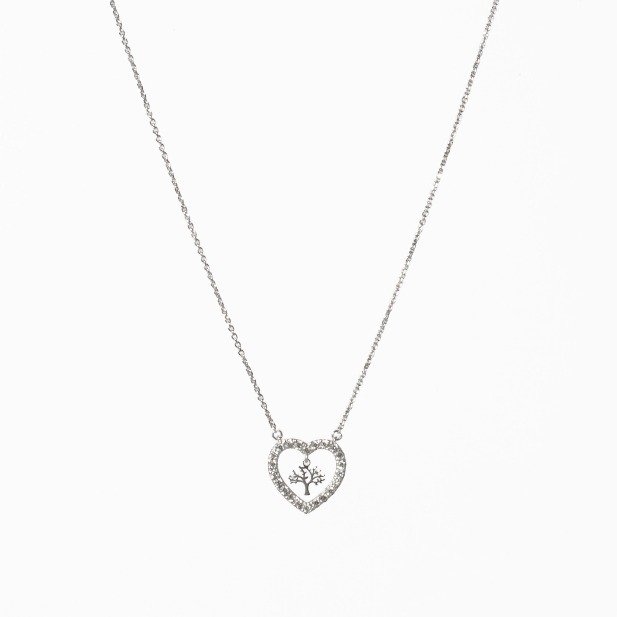 Colar Prata com Zircônias - Árvore da Vida