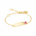 Pulseira em Prata Dourada com Chapa Coração - AGATHA RUIZ DE LA PRADA