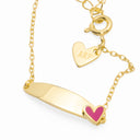 Pulseira em Prata Dourada com Chapa Coração - AGATHA RUIZ DE LA PRADA
