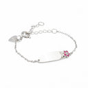 Pulseira em Prata com Chapa e Flor - AGATHA RUIZ DE LA PRADA
