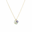 Colar em Latão Dourado com Pérolas e Zircónias - Coleção Brass
