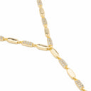 Colar em Latão Dourado com Zircónias - Coleção Brass