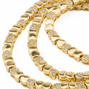 Colar em Latão Dourado com Zircónias - Coleção Brass