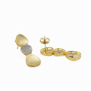 Brincos em Latão com Zircónias - Coleção Brass