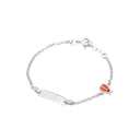 Pulseira Joaninha com Chapa - Prata 925