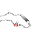 Pulseira Joaninha com Chapa - Prata 925