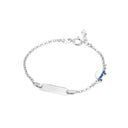 Pulseira Carrinho com chapa - Prata 925