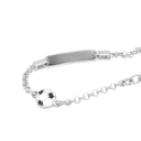 Pulseira Bola de Futebol com Chapa - Prata 925