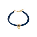 Pulseira Cordão de Cetim - Prata Dourada