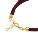 Pulseira Cordão de Cetim - Prata Dourada