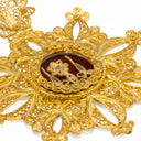 MEDALHA PRATA DOURADA FILIGRANA - RELICÁRIO