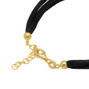Pulseira Cordão de Cetim - Prata Dourada