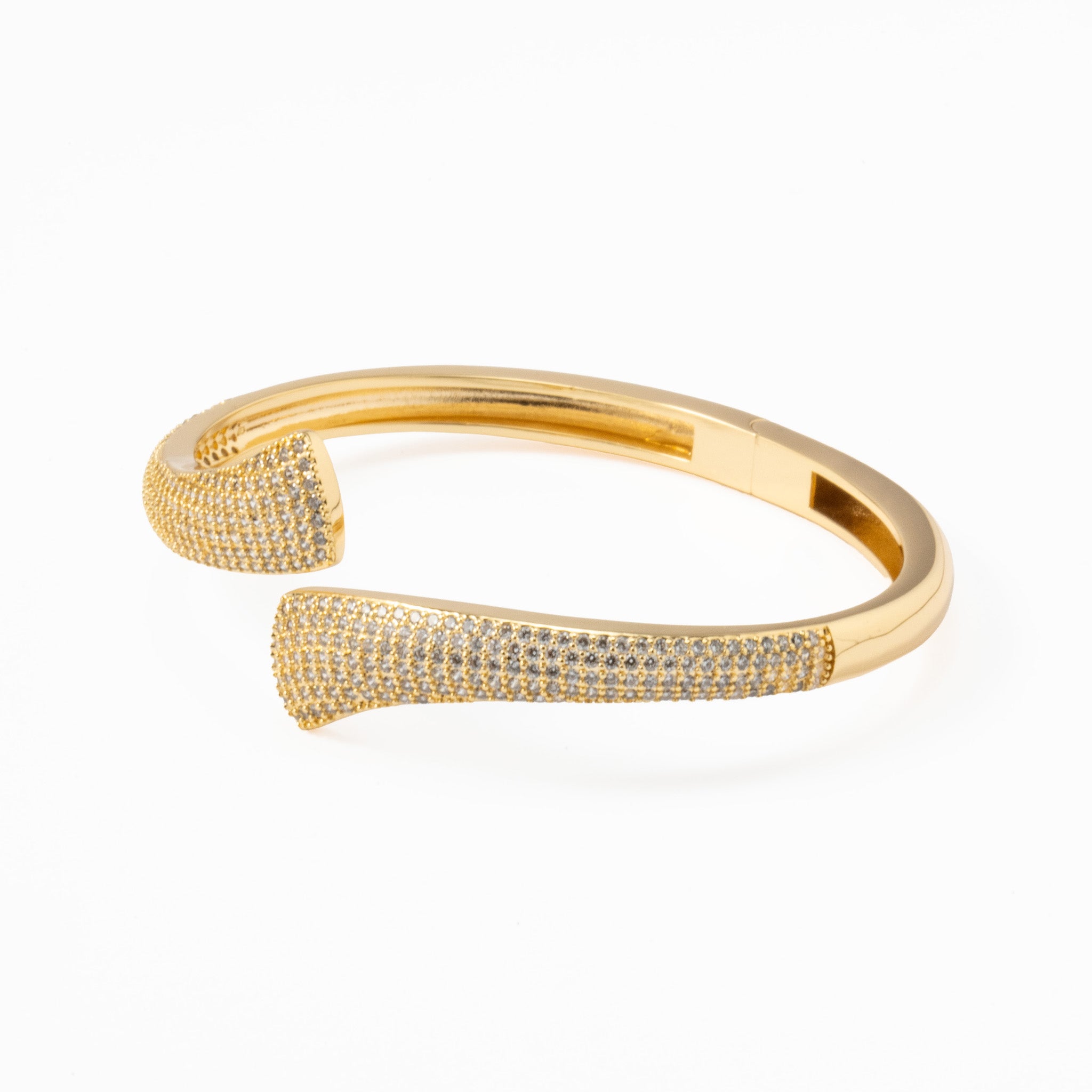 Escrava Latão Dourado com Zircônias - COLEÇÃO BRASS