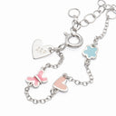 Pulseira em Prata Coração Borboleta e Flor - AGATHA RUIZ DE LA PRADA