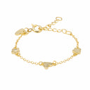 Pulseira em Prata Dourada com Coração Borboleta e Flor - AGATHA RUIZ DE LA PRADA