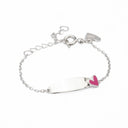Pulseira em Prata com Chapa e Coração - AGATHA RUIZ DE LA PRADA
