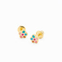 Brincos em Prata Dourada Flor - AGATHA RUIZ DE LA PRADA