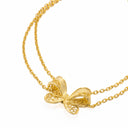 Pulseira Prata Dourada Filigrana - Laço