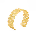 Pulseira Onda em Filigrana - Prata Dourada