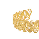 Pulseira Onda em Filigrana - Prata Dourada