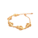 Pulseira Prata Dourada Filigrana - Coração De Viana