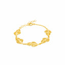 Pulseira Prata Dourada Filigrana - Coração De Viana