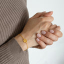 Pulseira Prata Dourada Filigrana - Trevo