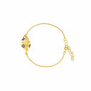 Pulseira Coração de Viana em Filigrana com Flores - Prata Dourada