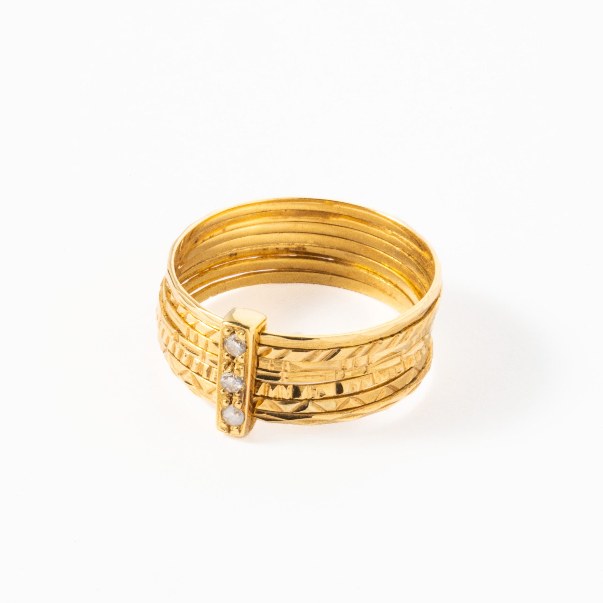 Anel 7 Escravas Ouro 19,2kts