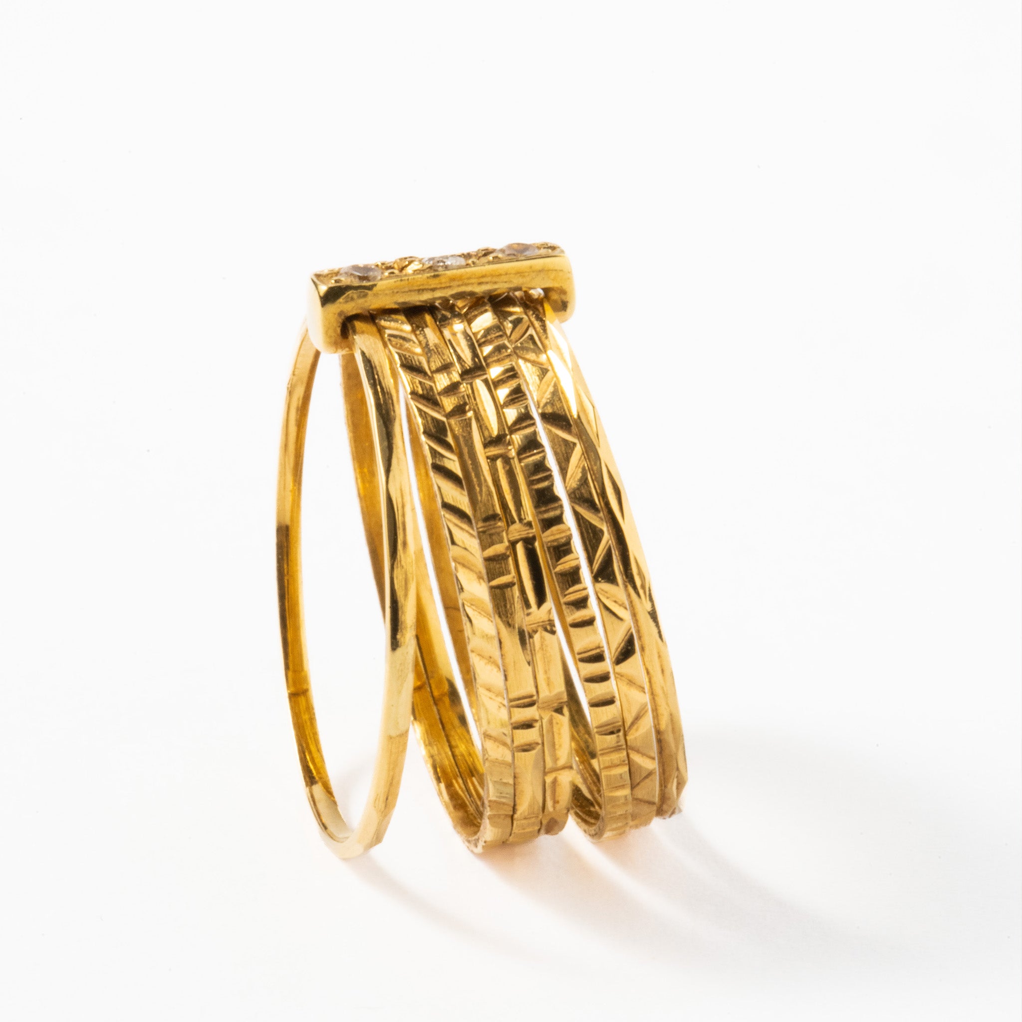 Anel 7 Escravas Ouro 19,2kts