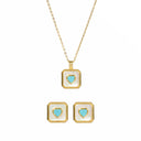 Conjunto Colar e Brincos Prata Dourada