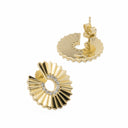 Conjunto Colar e Brincos Prata Dourada com Zircónias