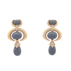 Brincos Dourados com Zircônias - Coleção Brass