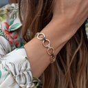 Pulseira Ouro Círculos Luminosos
