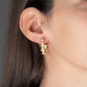 Argolas Prata Dourada Acetinadas