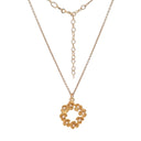 Conjunto Colar e Brincos Prata Dourada com Pérola - Coleção Flower