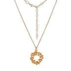 Conjunto Colar e Brincos Prata Dourada com Pérola - Coleção Flower