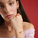 Pulseira Elegante Prata Dourada - MAJORICA 16590.00.1.B16.000.1