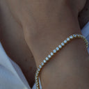Pulseira Riviera em Prata Dourada