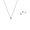 Conjunto Colar e Brincos Prata com Zircónias