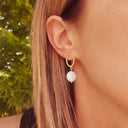 Boucles d'oreilles en or avec perle