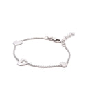 Pulseira Corações em Prata