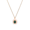Conjunto Colar e Brincos Prata Dourada com Zircónias